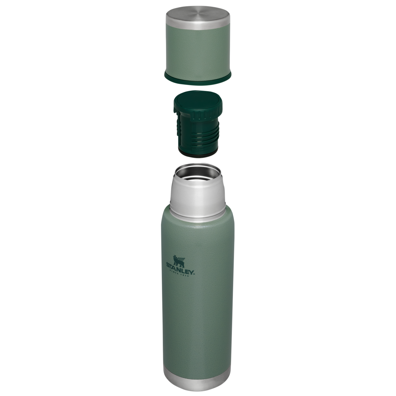 B2B_Web_PNG-The-Adventure-2-0-To-Go-Bottle-1-1QT-1-0L-Hammertone-Green-Hero-Exploded.png