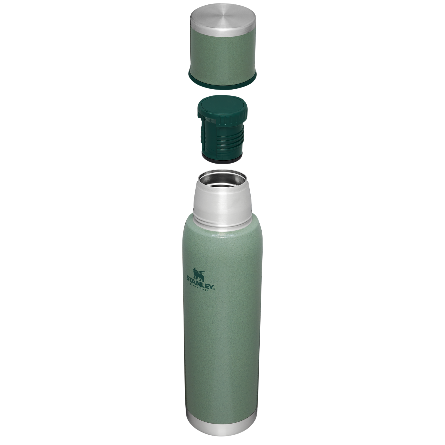 B2B_Web_PNG-The-Adventure-To-Go-Bottle-1-4QT-Hammertone-Green-Hero-Exploded.png