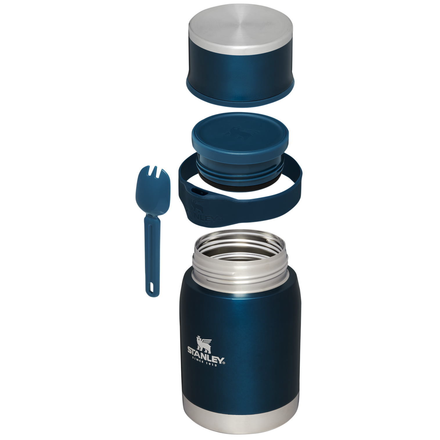B2B_Web_PNG-The-Adventure-To-Go-Food-Jar-Spork-24OZ-Blue-Glow-Hero-Exploded.png