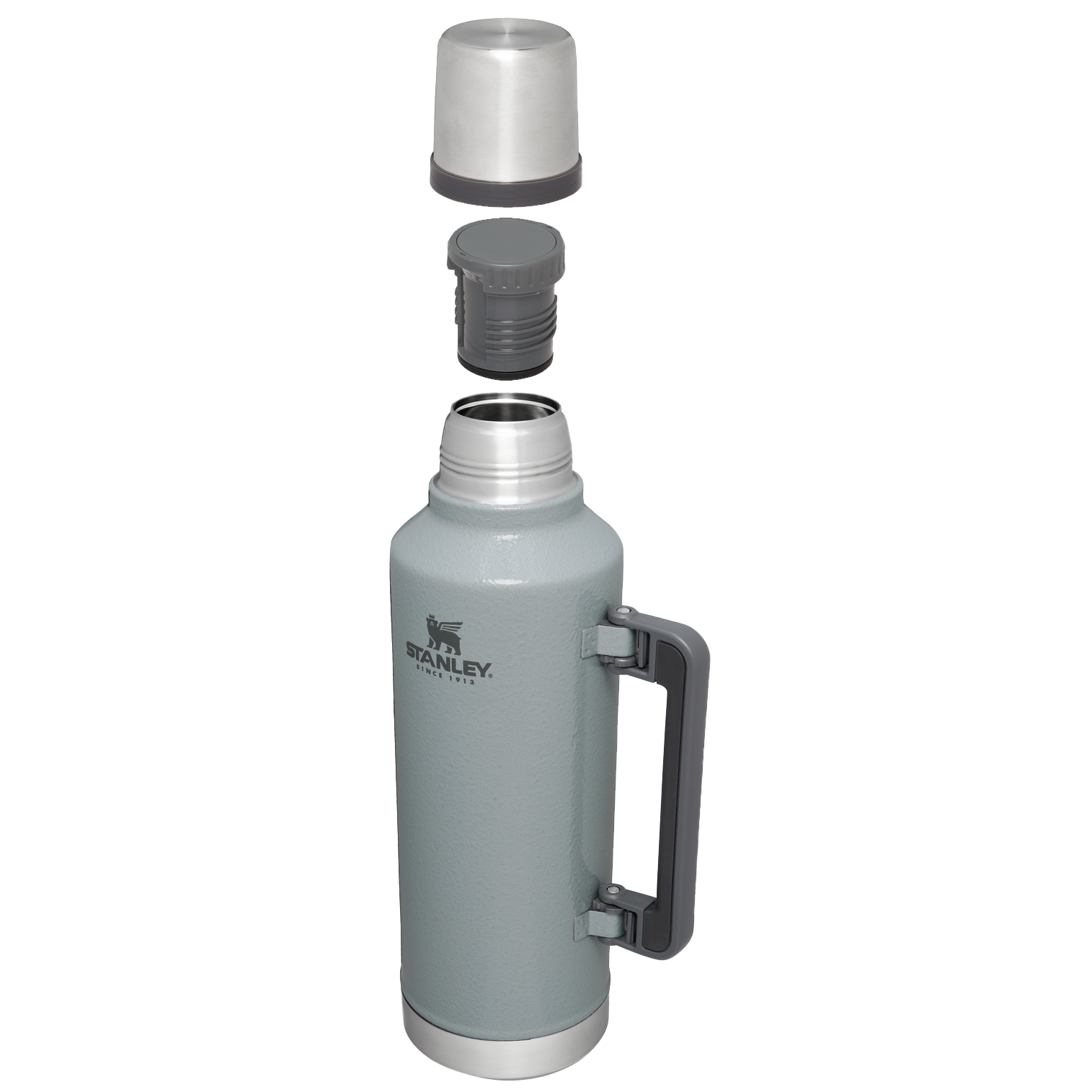 B2B_Web_PNG-The-Legendary-Classic-Bottle-2-5QT-Hammertone-Silver-Hero-Exploded.png