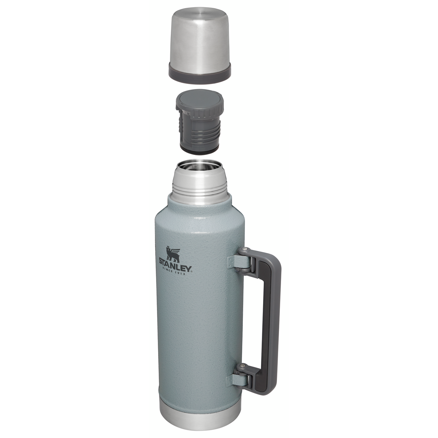 B2B_Web_PNG-The-Legendary-Classic-Bottle-2QT-Hammertone-Silver-Hero-Exploded_791327cb-ba86-4287-87ef-3e552598eea8.png
