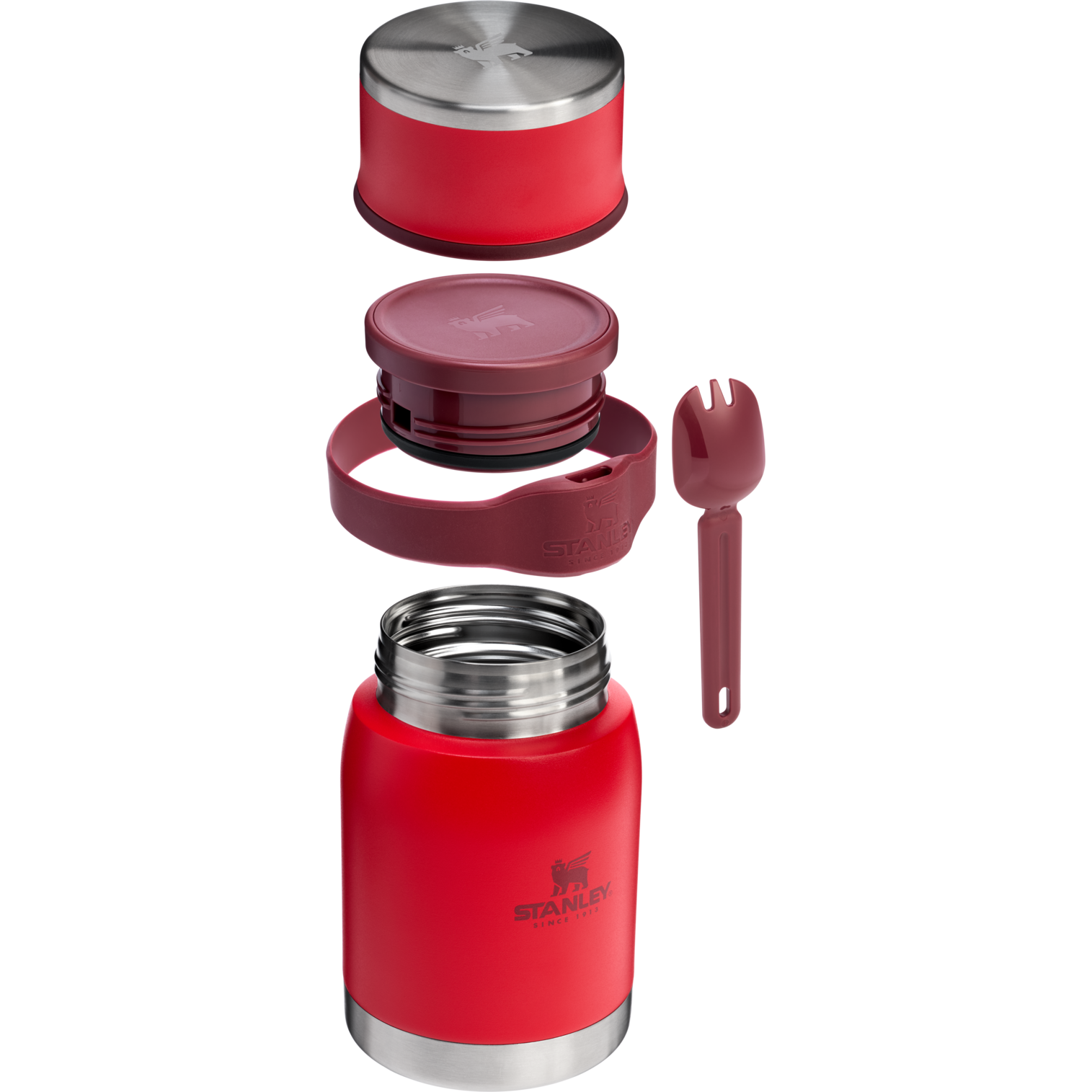 Web_PNG_Square-TheAdventureTo-GoFoodJar_Spork24OZ-ChiliRed-HeroExploded.png