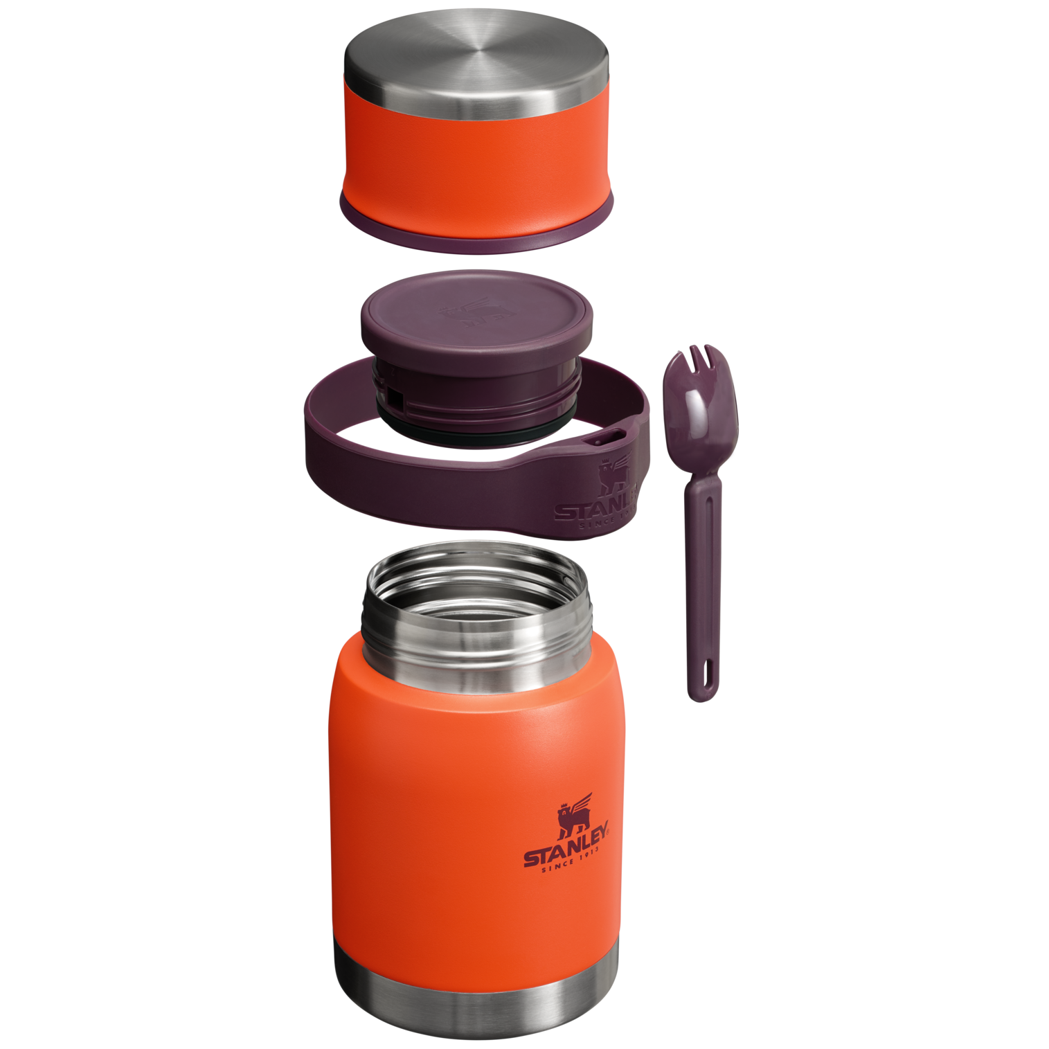 Web_PNG_Square-TheAdventureTo-GoFoodJar_Spork24OZ-TigerlilyPlum-HeroExploded.png